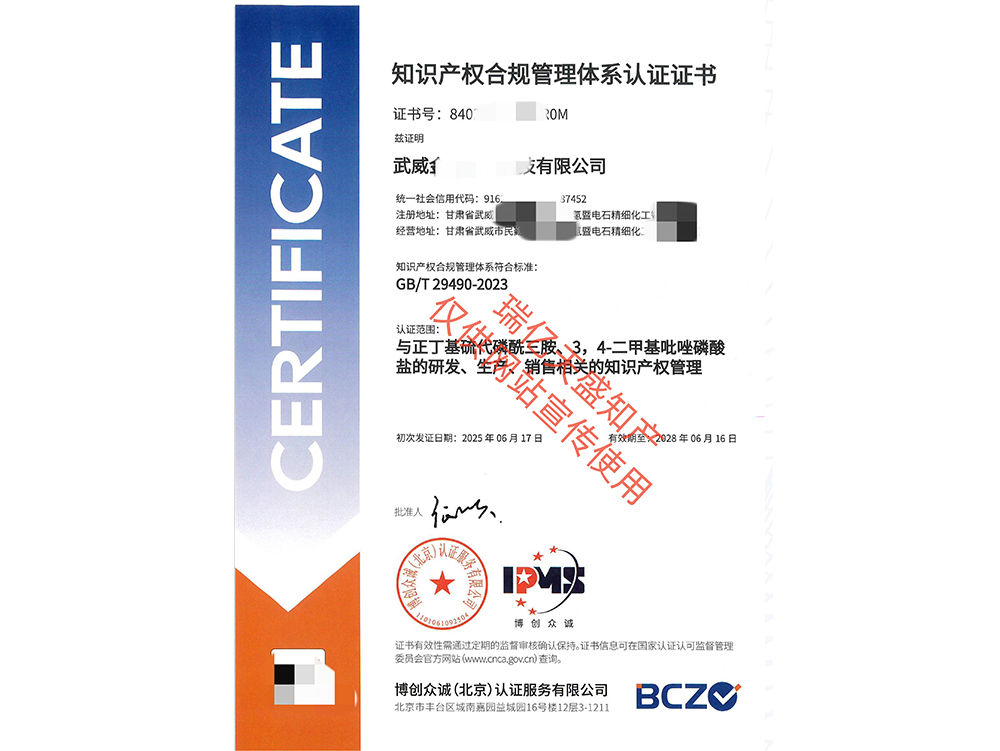 知识产权管理西夏体系认证（贯标）
